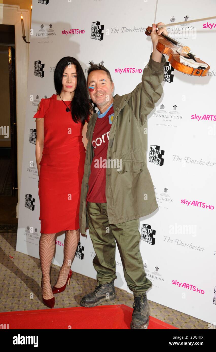 Nigel Kennedy and wife arriving for the South Bank Sky Arts Awards at