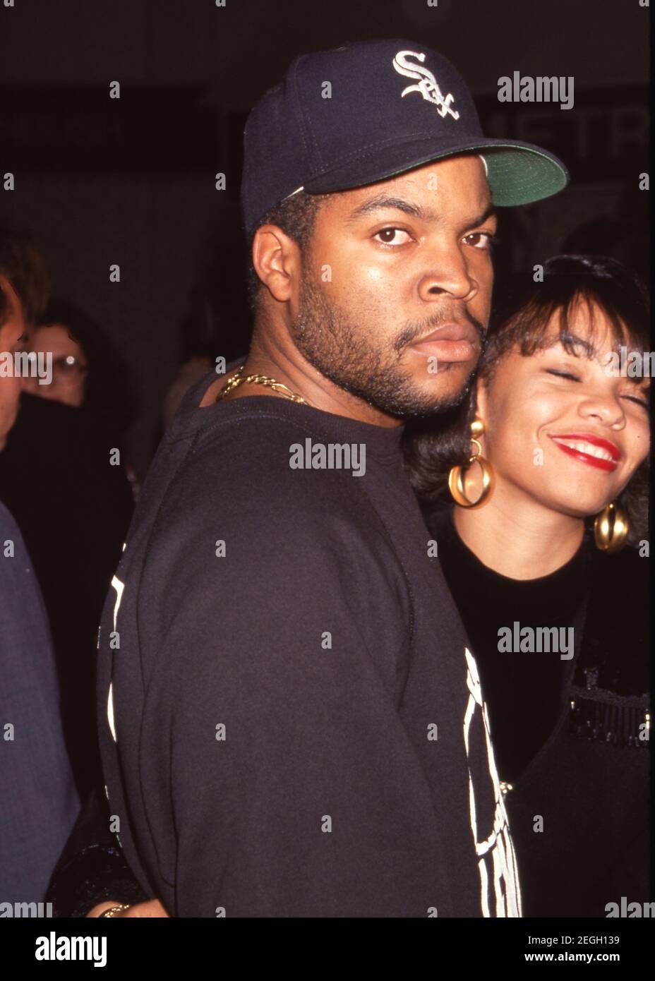 Ice Cube and Kimberly Woodruff Circa 1992. Credit Ralph Dominguez