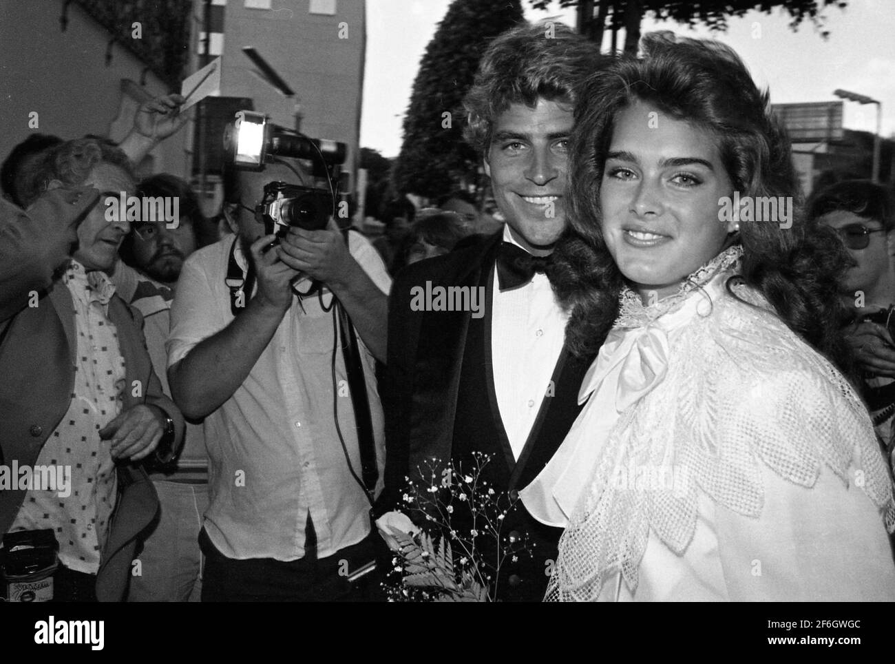 Ted McGinley and Brooke Shields December 20, 1979. Credit Ralph