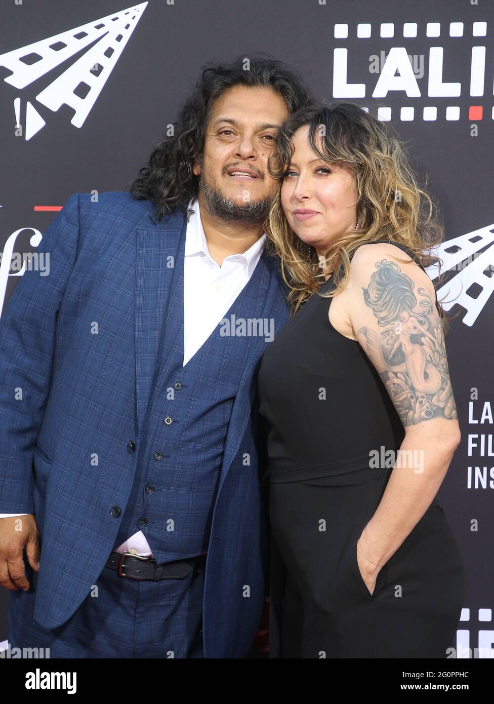 Hollywood, CA June 2 Felipe Esparza and Lesa O'Daniel, at 2021 Los Angeles Latino