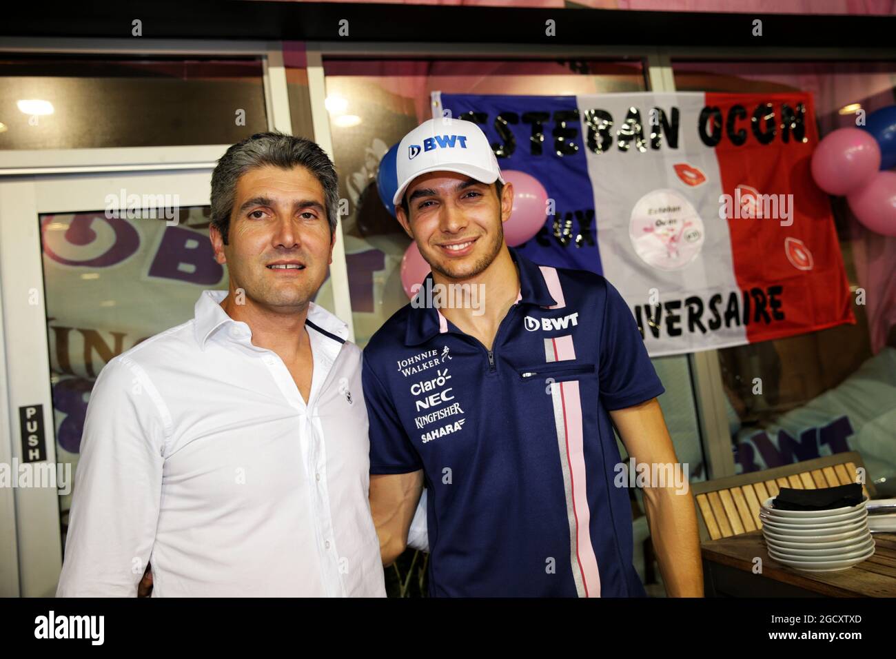 Sahara force india f1 team his father laurent ocon hires stock