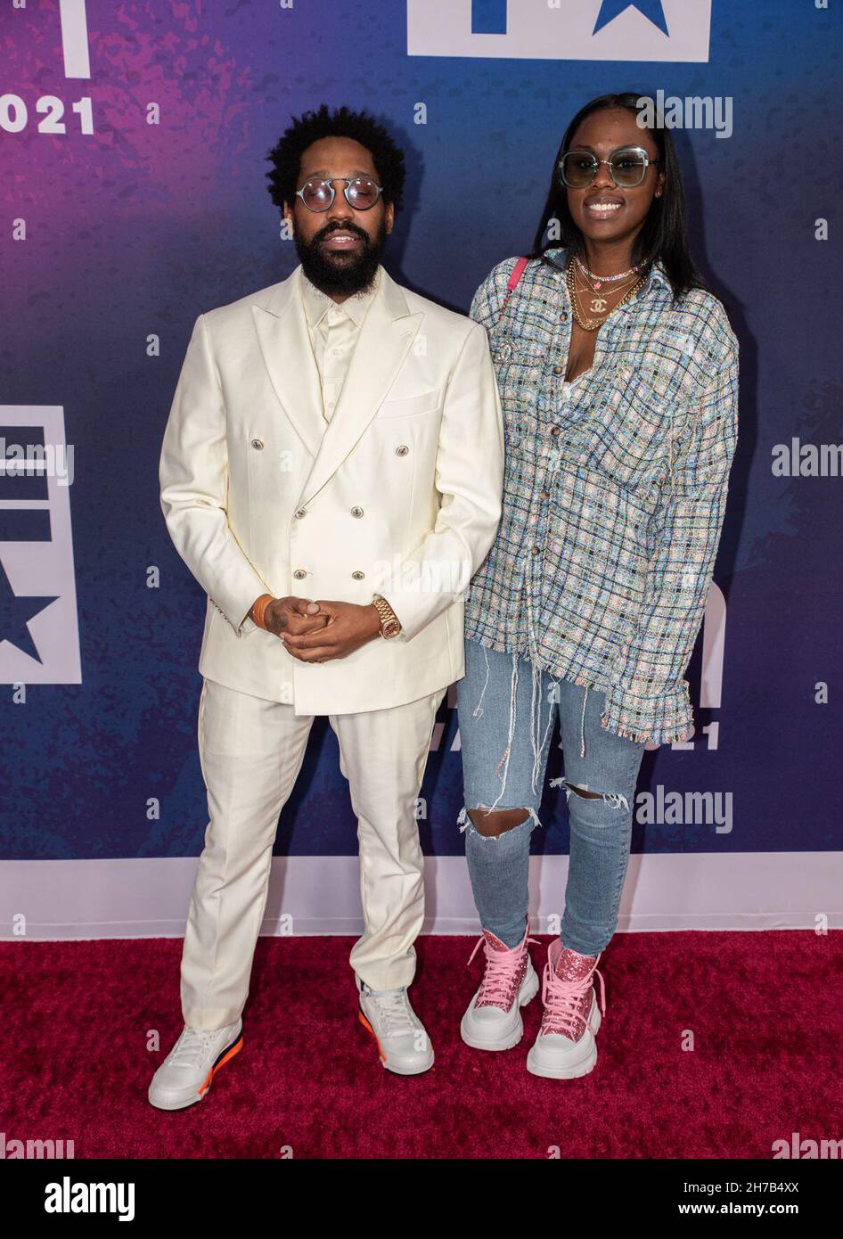 Music Artist PJ Morton and Wife Kortni Morton on the Red Carpet at the