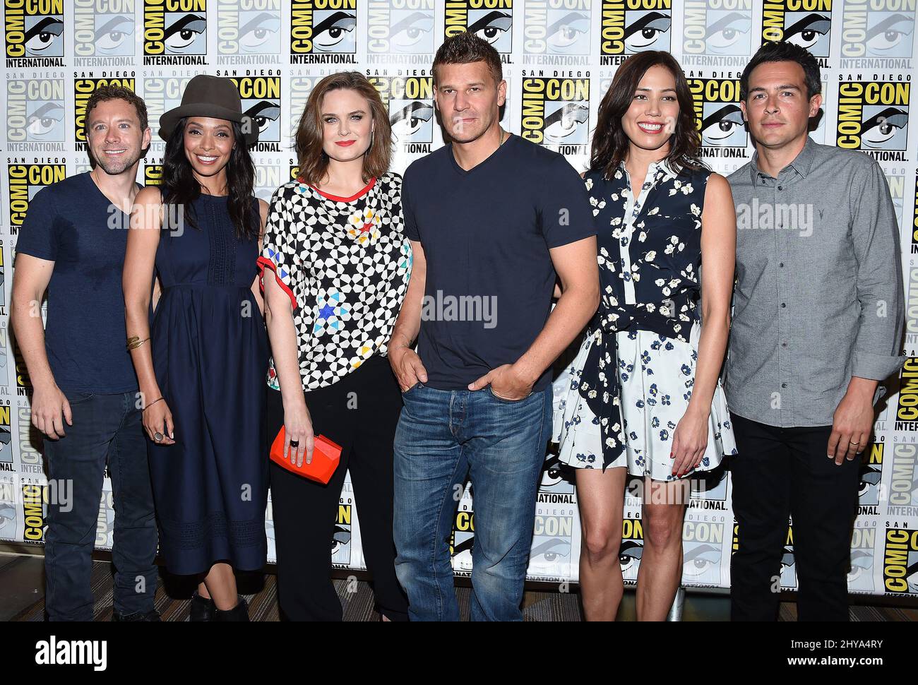 T.J. Thyne, Michaela Conlin, Emily Deschanel & Tamara Taylor of 'Bones' attending ComicCon 2016