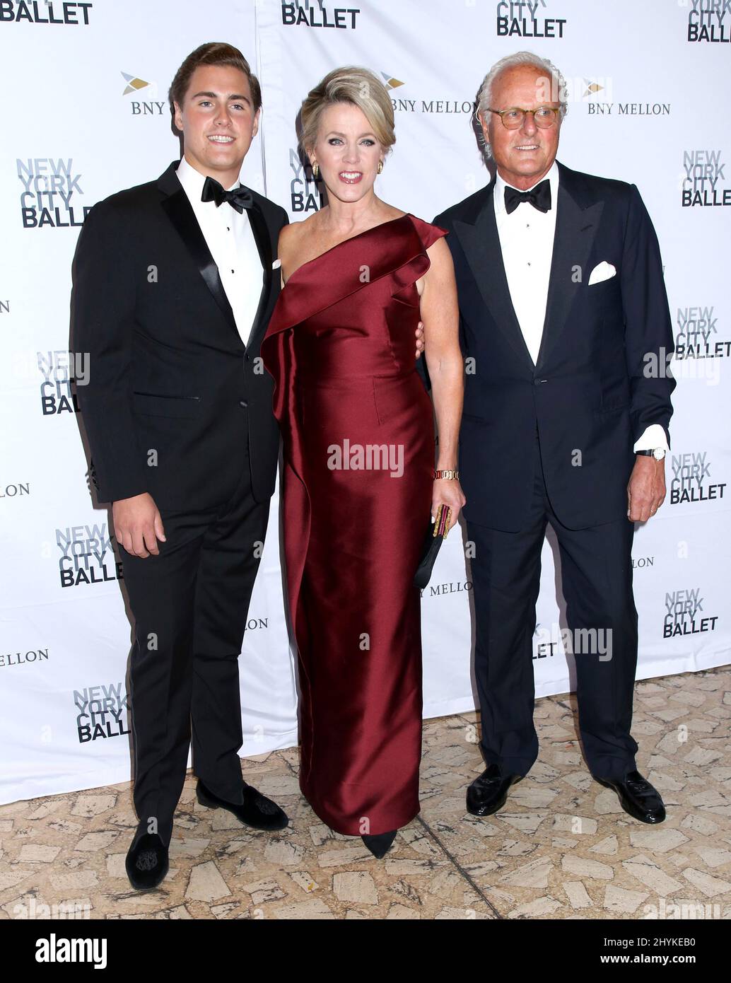 Deborah Norville, son Kyle Wellner & husband Karl Wellner attending the