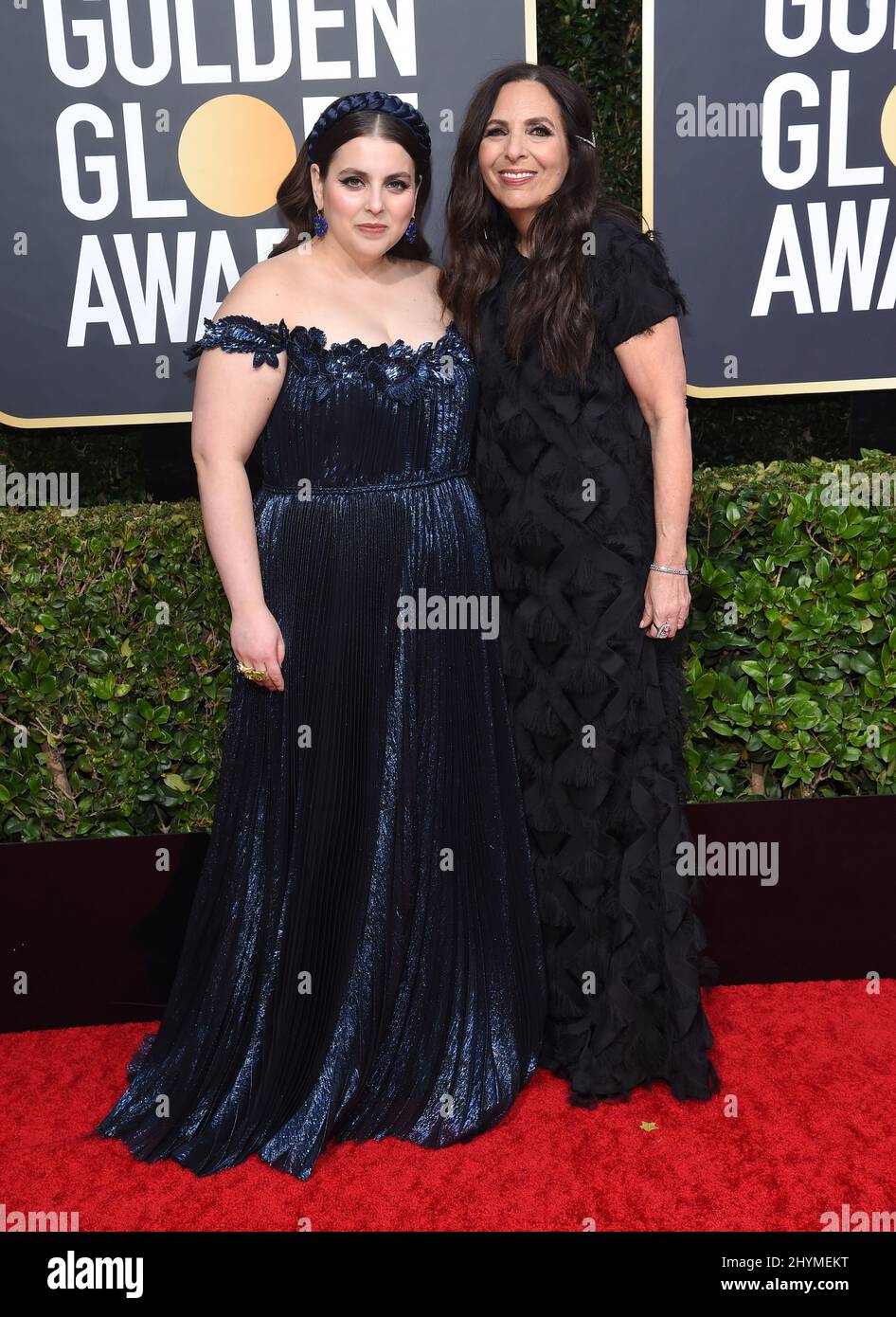Beanie Feldstein and Sharon Lyn Chalkin at the 77th Golden Globe Awards