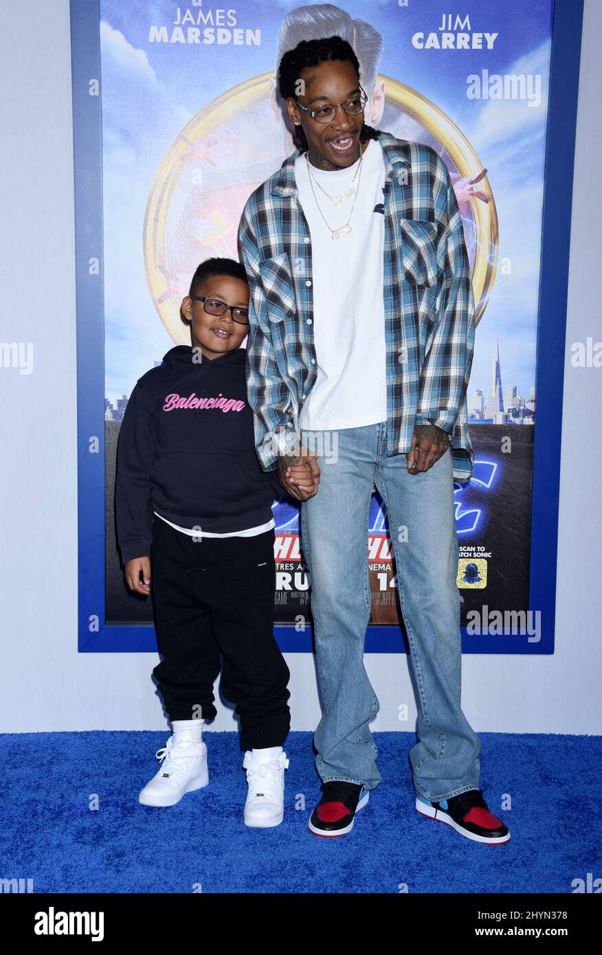 Sebastian Taylor Thomaz and Wiz Khalifa at the "Sonic The Hedgehog