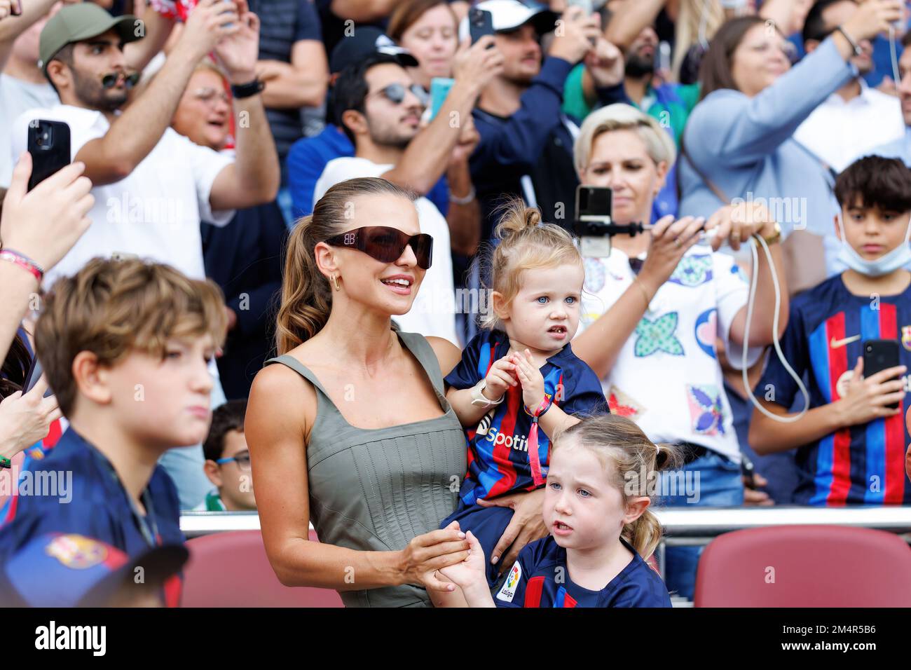 BARCELONA SEP 17 Anna Lewandowska during the La Liga match between