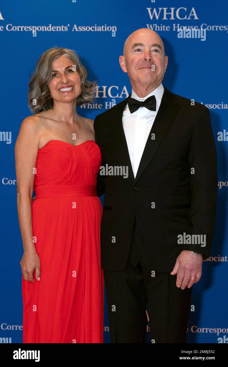 U.S. Homeland Security Secretary Alejandro Mayorkas and his wife, Tanya