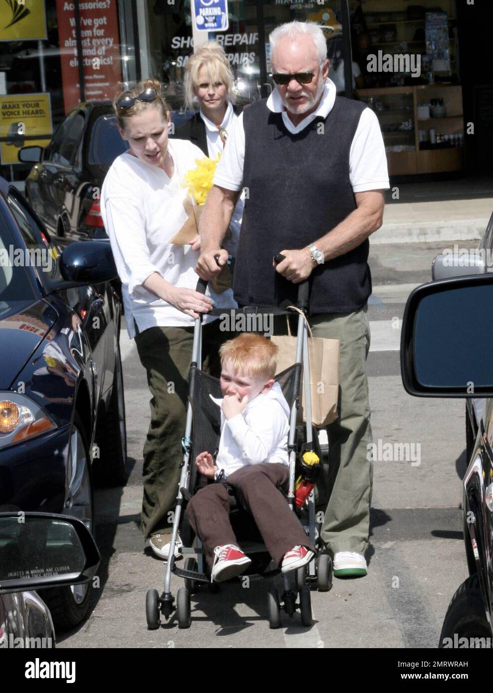 Malcolm McDowell, wife Kelley Kuhr and their son Beckett Taylor spend a