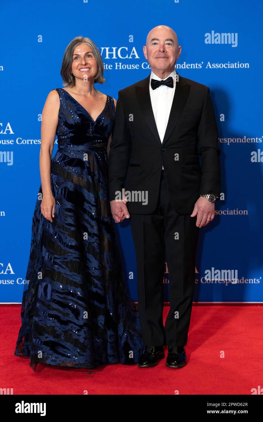 Secretary of Homeland Security Alejandro Mayorkas and his wife Tanya