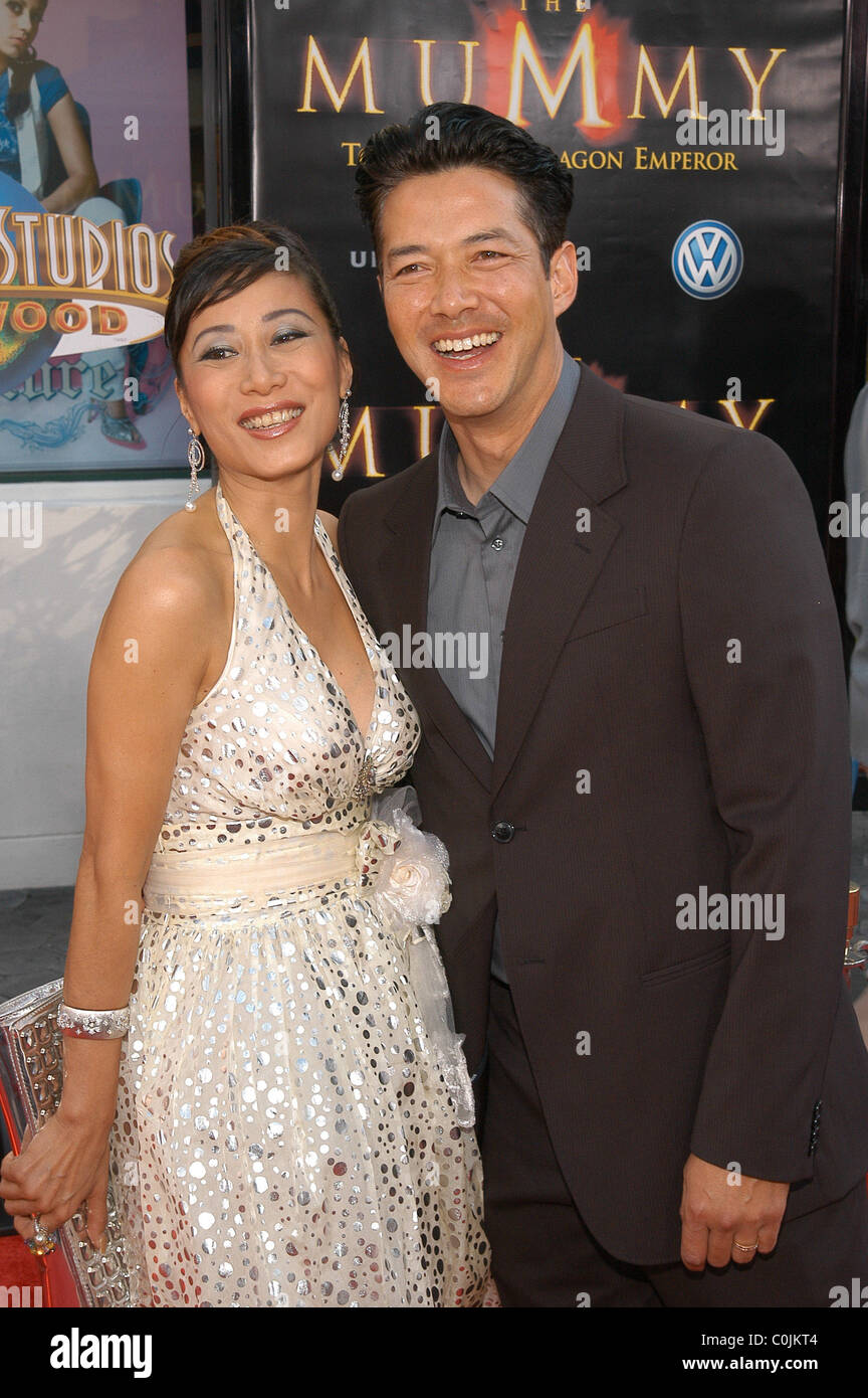 Russell Wong and wife Los Angeles Premiere of 'The Mummy Tomb Of The