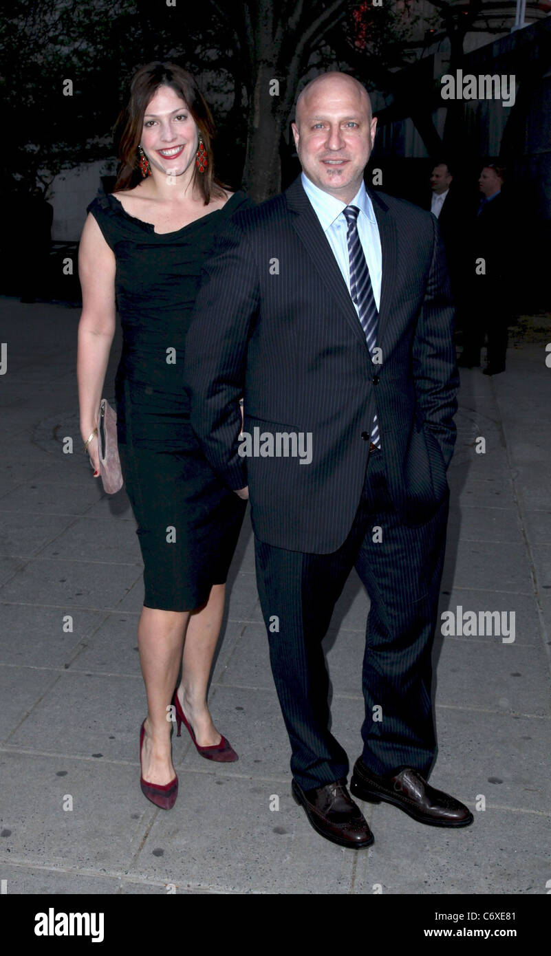 Tom Colicchio and Lori Silverbush, at the Vanity Fair party before the 2010 Tribeca Film