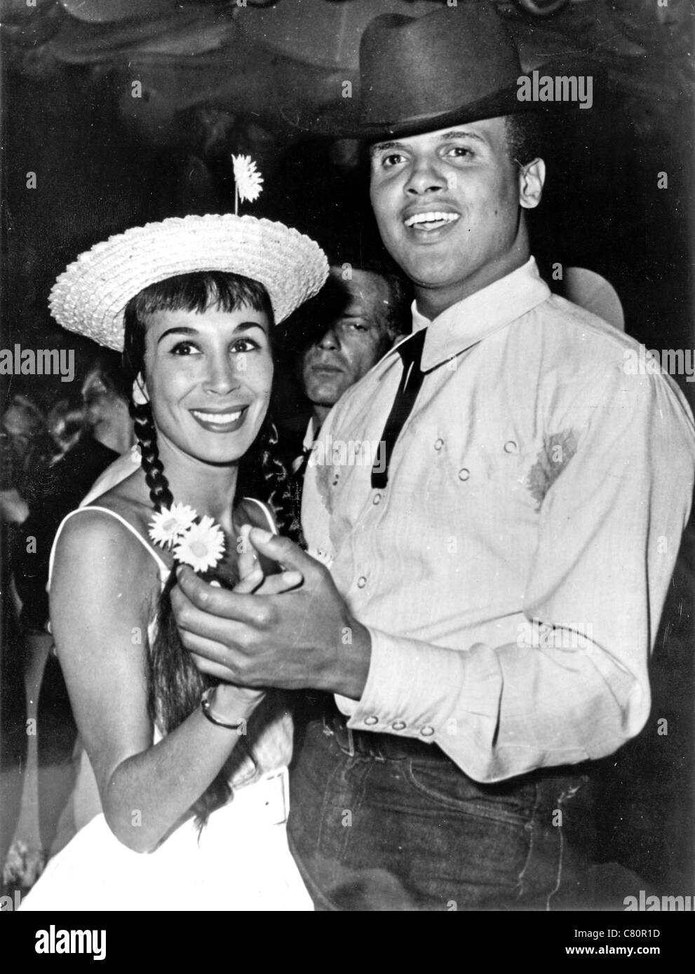 HARRY BELAFONTE US singer about 1957 with first wife Marguerite Stock