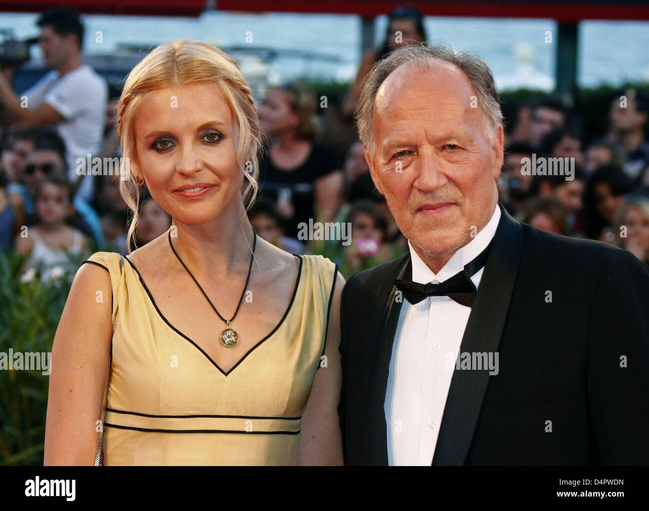 Director Werner Herzog and wife Lena Herzog arrive at the premiere of