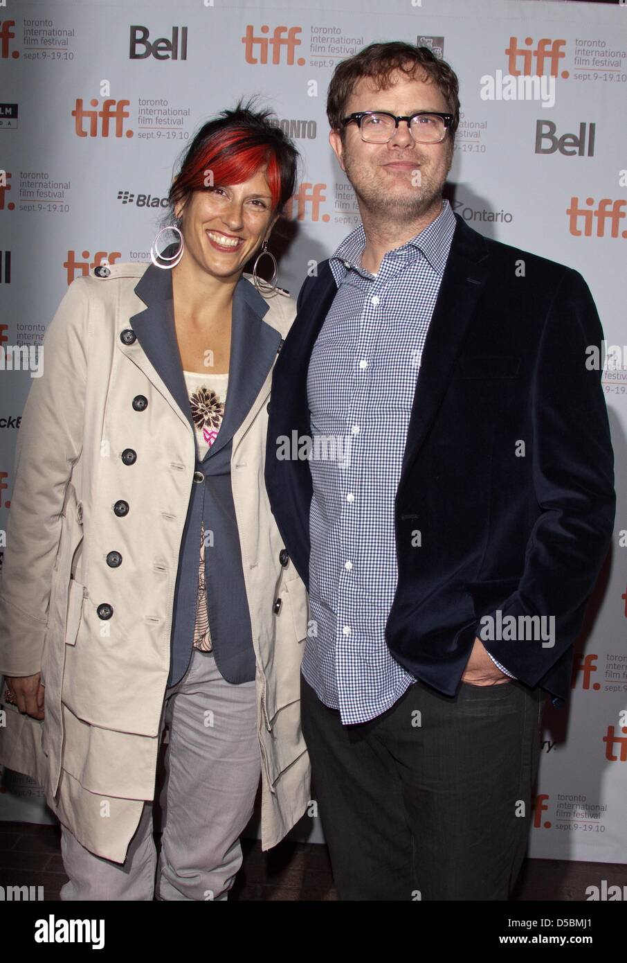 Actor Rainn Wilson and his wife Holiday Reinhorn attend the premiere