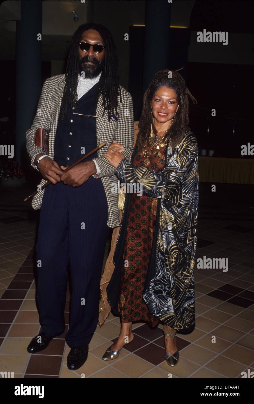 ROSALIND CASH with husband Felipe.1993.(Credit Image © Lisa Rose/Globe