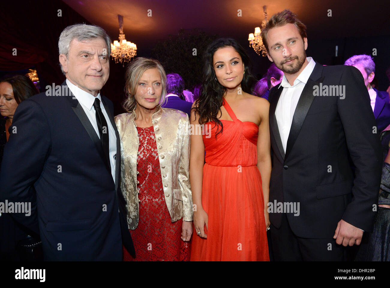 Yves Carcelle with his wife, Matthias Schoenaerts with his girlfriend