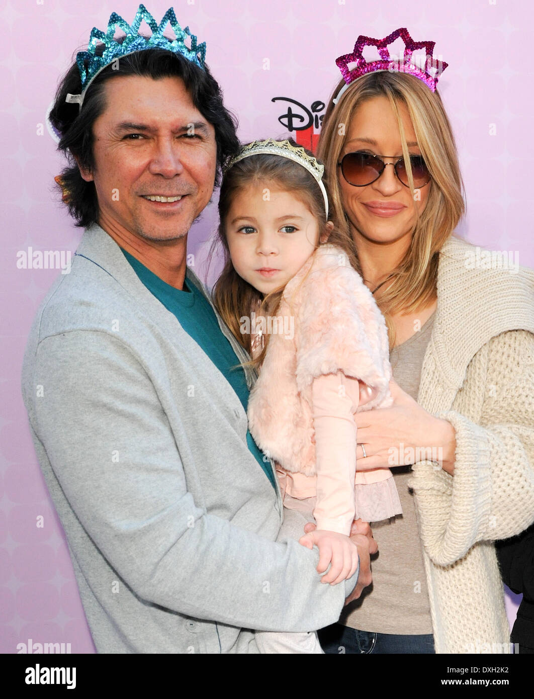 Lou Diamond Phillips with his daughter Indigo and wife Yvonne Los Stock