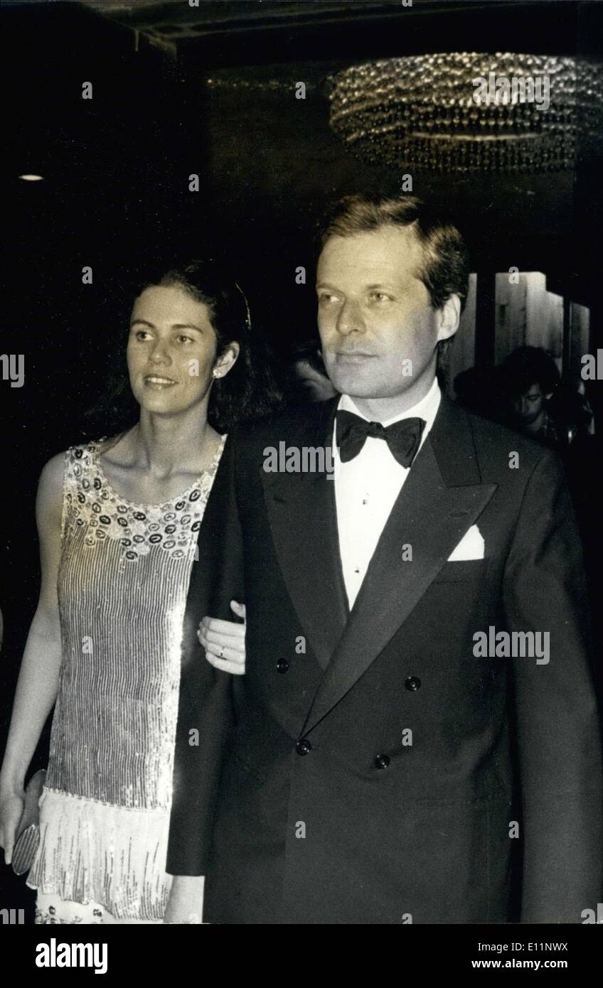 Apr. 24, 1979 David de Rothschild and his wife arrive to the show