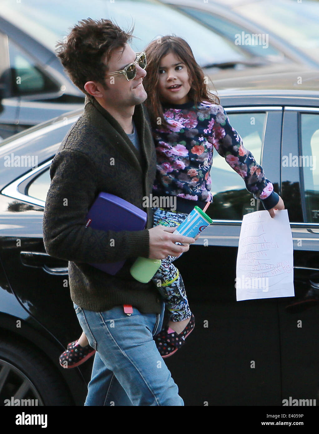 Adam Scott takes his daughter, Frankie to school Featuring Adam Scott