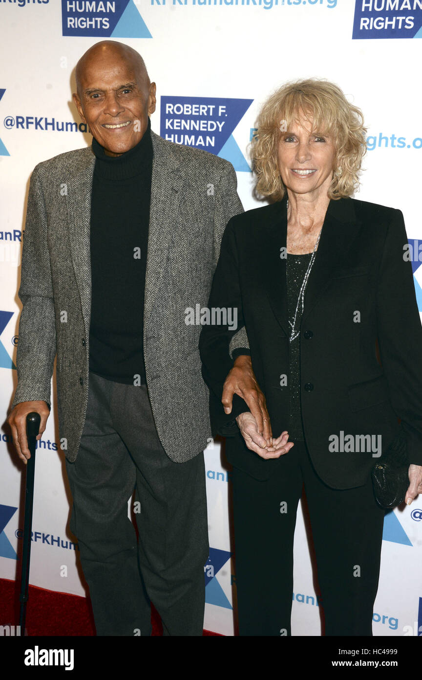 New York, USA. 06th Dec, 2016. Harry Belafonte with wife Pamela Frank