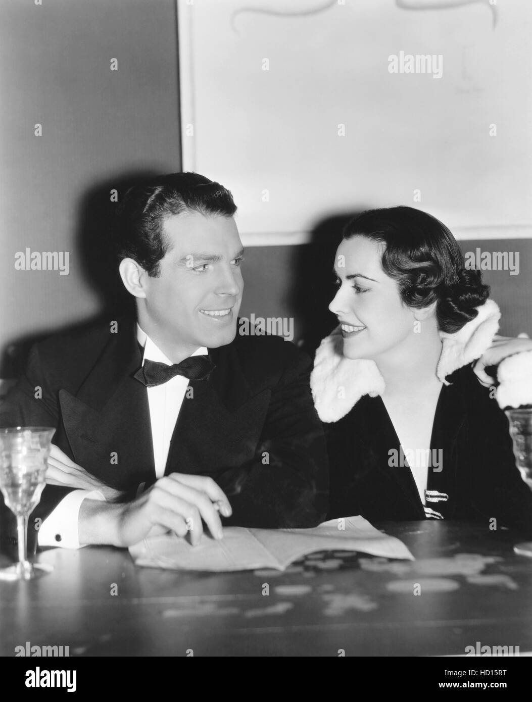 Fred MacMurray with his fiancee Lillian Lamont, 1935 Stock Photo Alamy