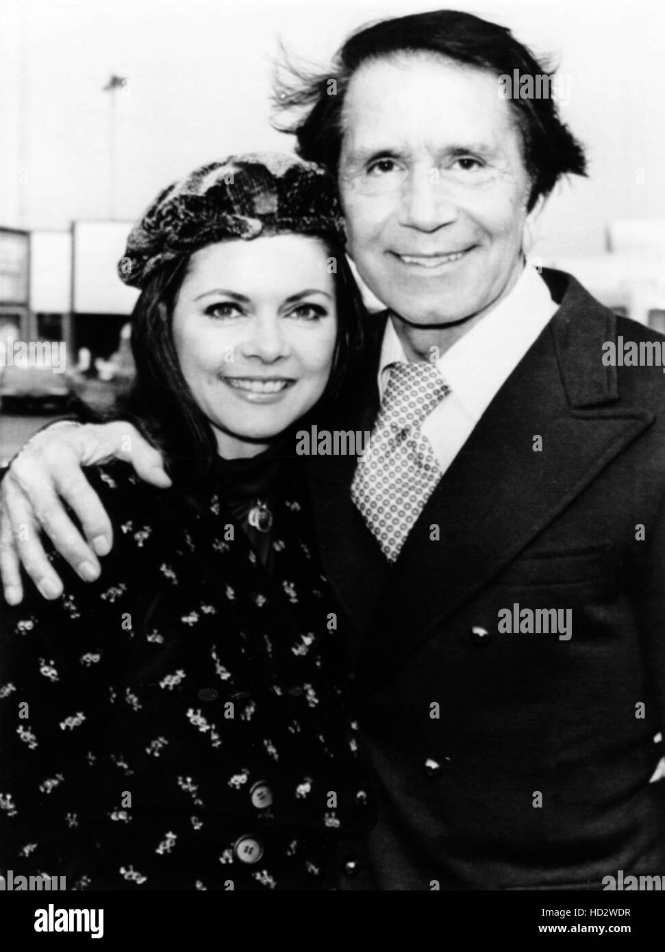 Richard Conte (right) and his new wife Shirlee Garner arrive in London
