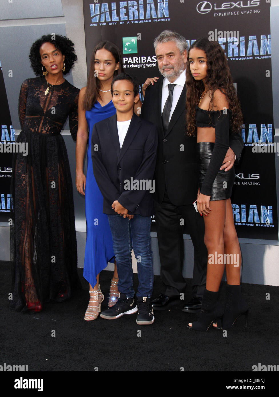 Los Angeles, United States. 17th July, 2017. Director Luc Besson, wife Virginie BessonSilla and