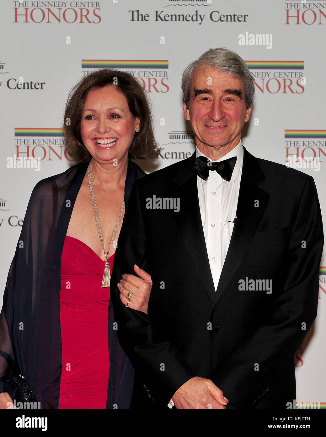 Sam Waterston and his wife Lynn arrive for the formal Artist's Dinner