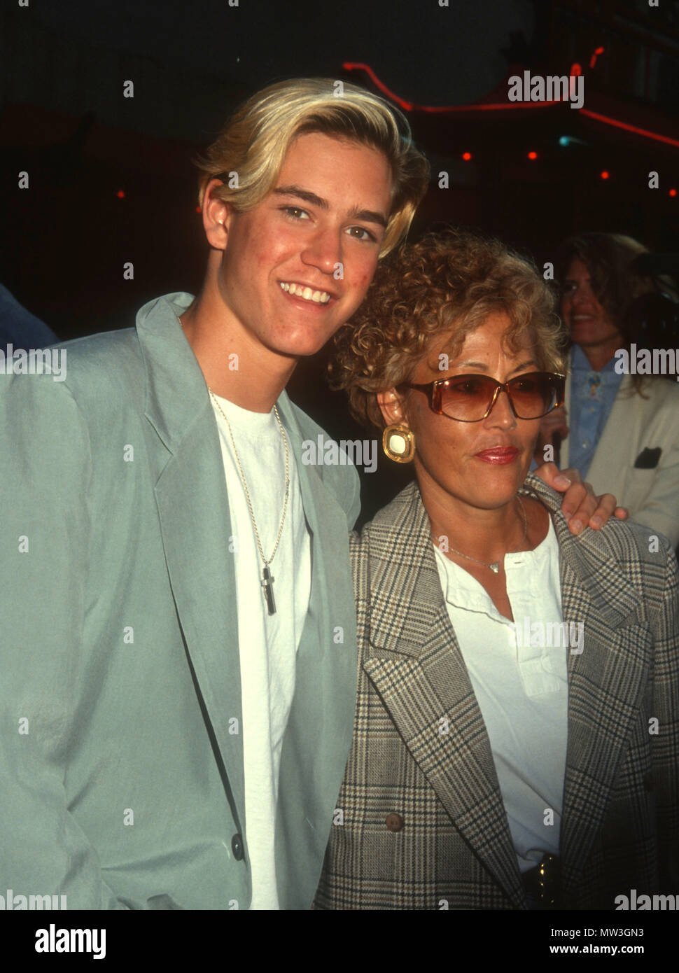 HOLLYWOOD, CA JUNE 6 (LR) Actor MarkPaul Gosselaar and mother