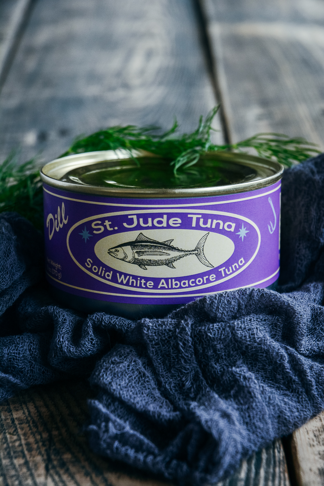 St. Jude canned tuna on table