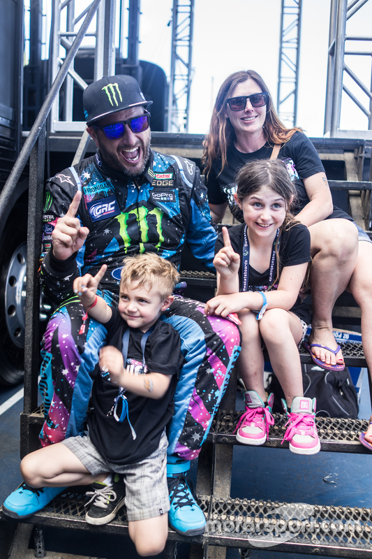 Winner Ken Block and family at GRC Ft Lauderdale
