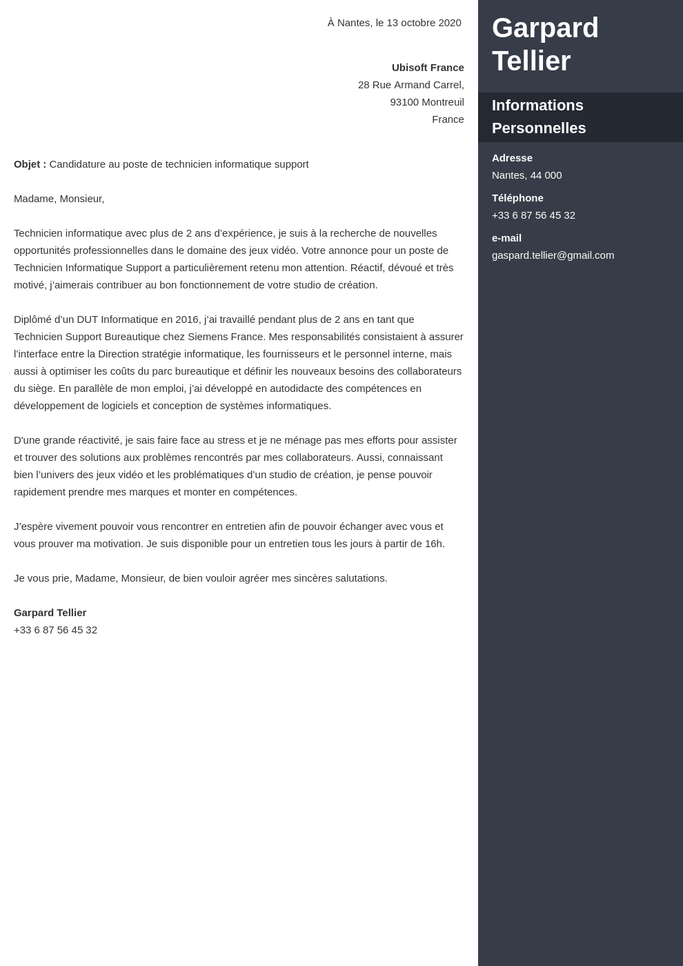 Lettre De Motivation Parcoursup Licence Informatique