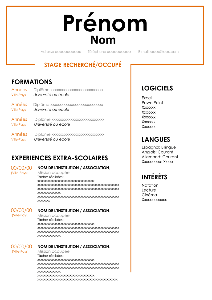 CV Word top 20 des modèles .docx à télécharger et modifier