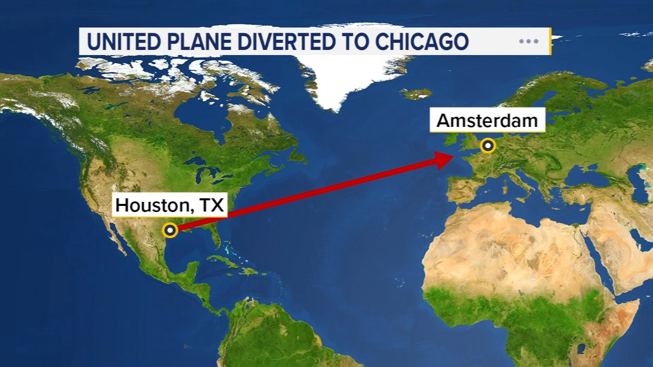 United Airlines flight diverted to Chicago O'Hare Airport after