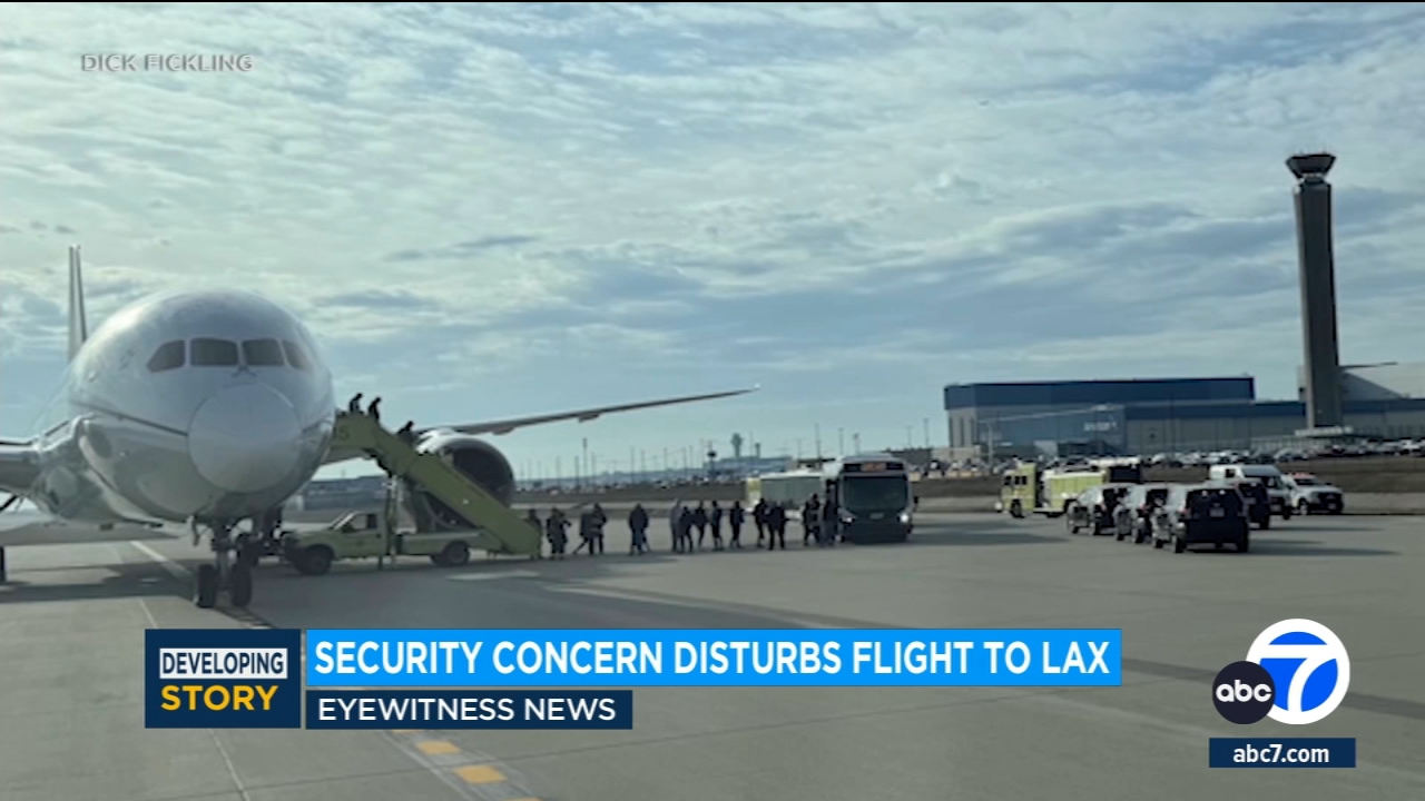 United Airlines flight to Los Angeles from Newark, New Jersey diverted