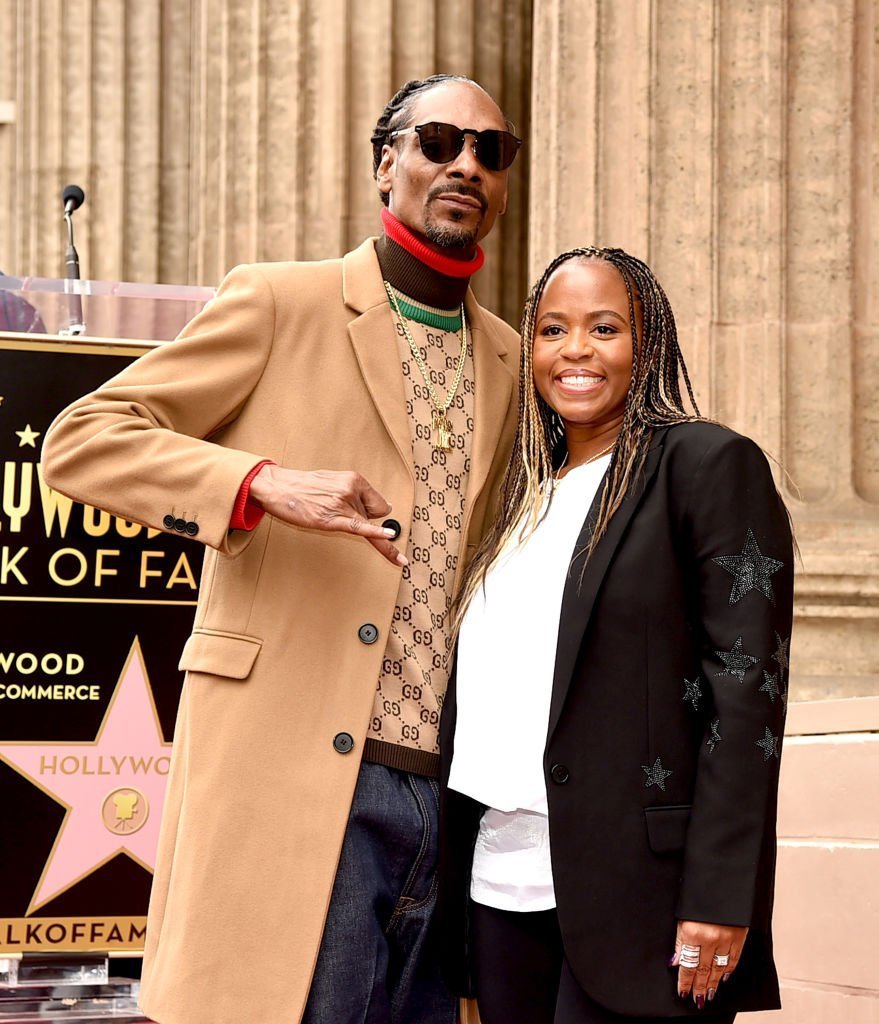 Snoop Dogg's Wife Shante Brodus Stuns in Glittery Jumpsuit and Blue Fur