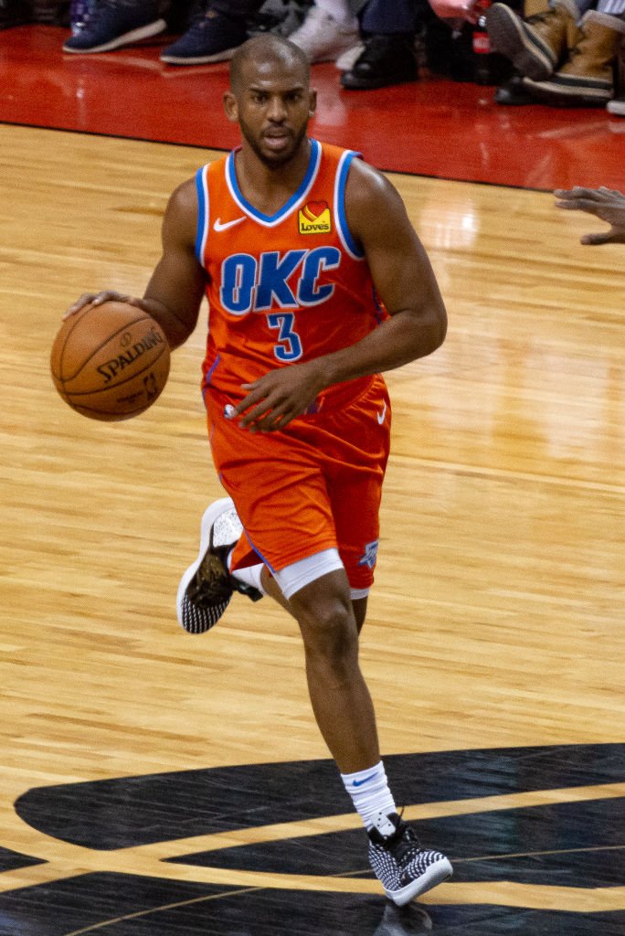 NBA's Chris Paul Trains Son Chris Jr to Play Basketball during Quarantine