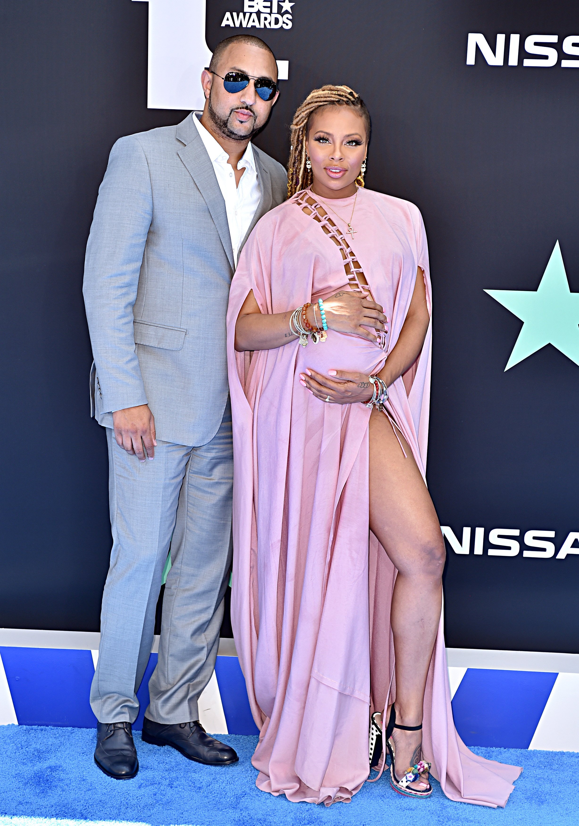 Pregnant Eva Marcille Was All Bump and Legs in HighSlit Gown at 2019