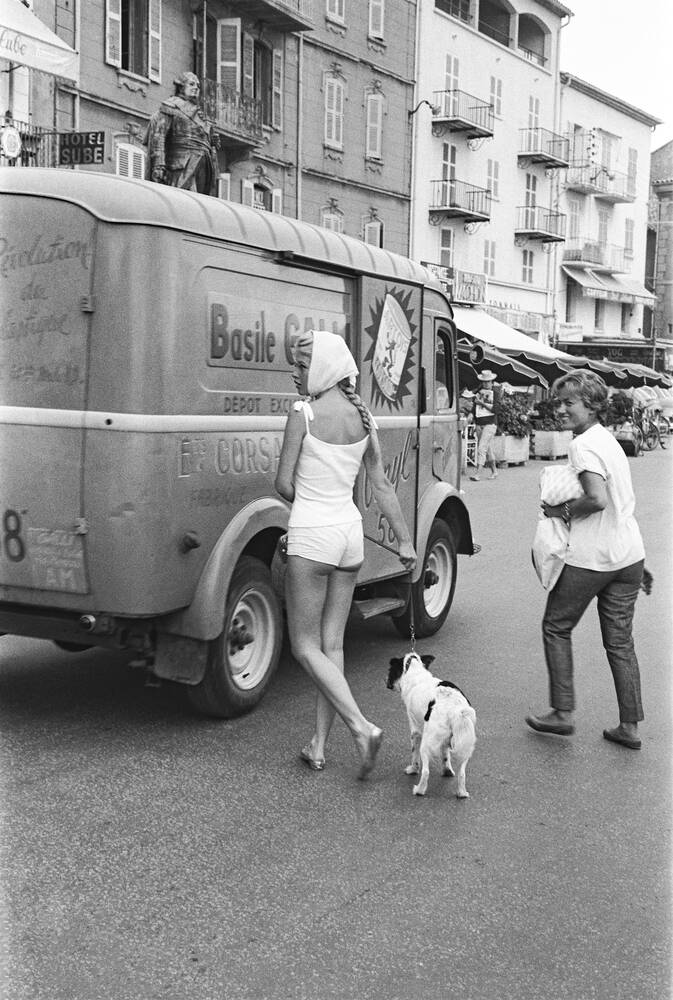 Brigitte Bardot with her mother in SaintTropez June 1959 Photographic print for sale