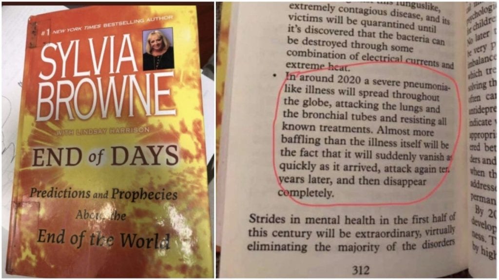 Sylvia Browne’s NonPsychic, NonCoronavirus Prediction Center for