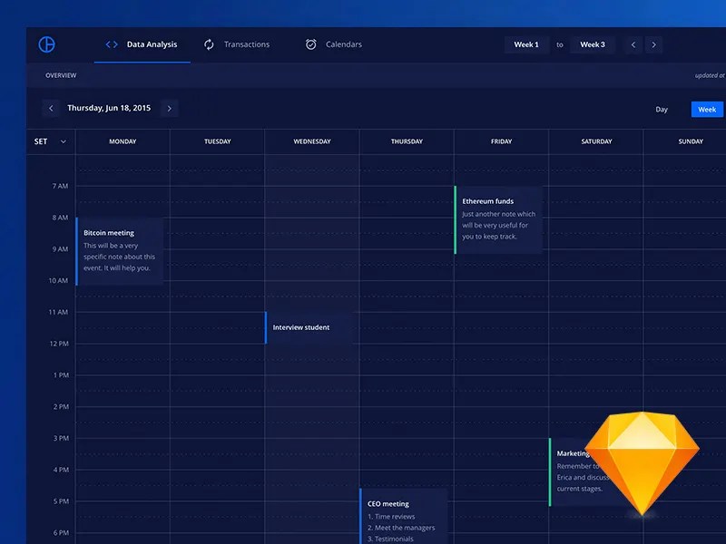 Freebie Calendar from Sketch And Adobe XD UI Kit