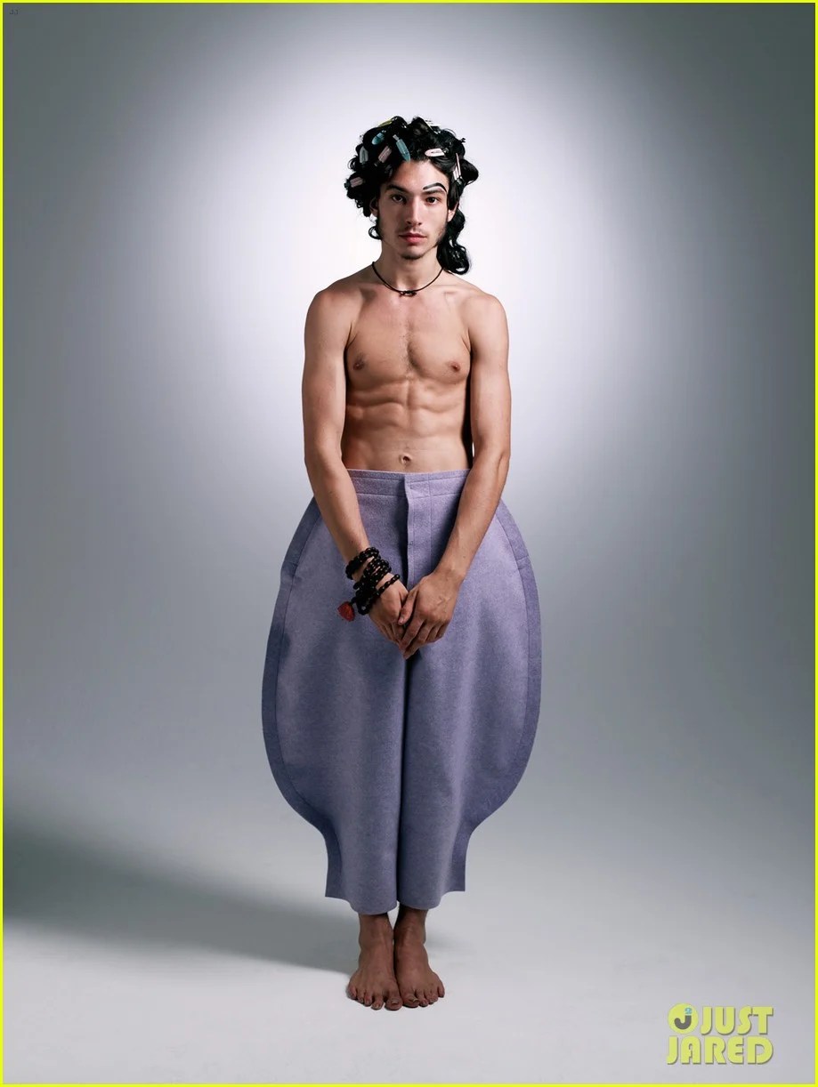 Ezra Miller Shirtless & High Heels for 'Paper' Magazine Photo 2709306