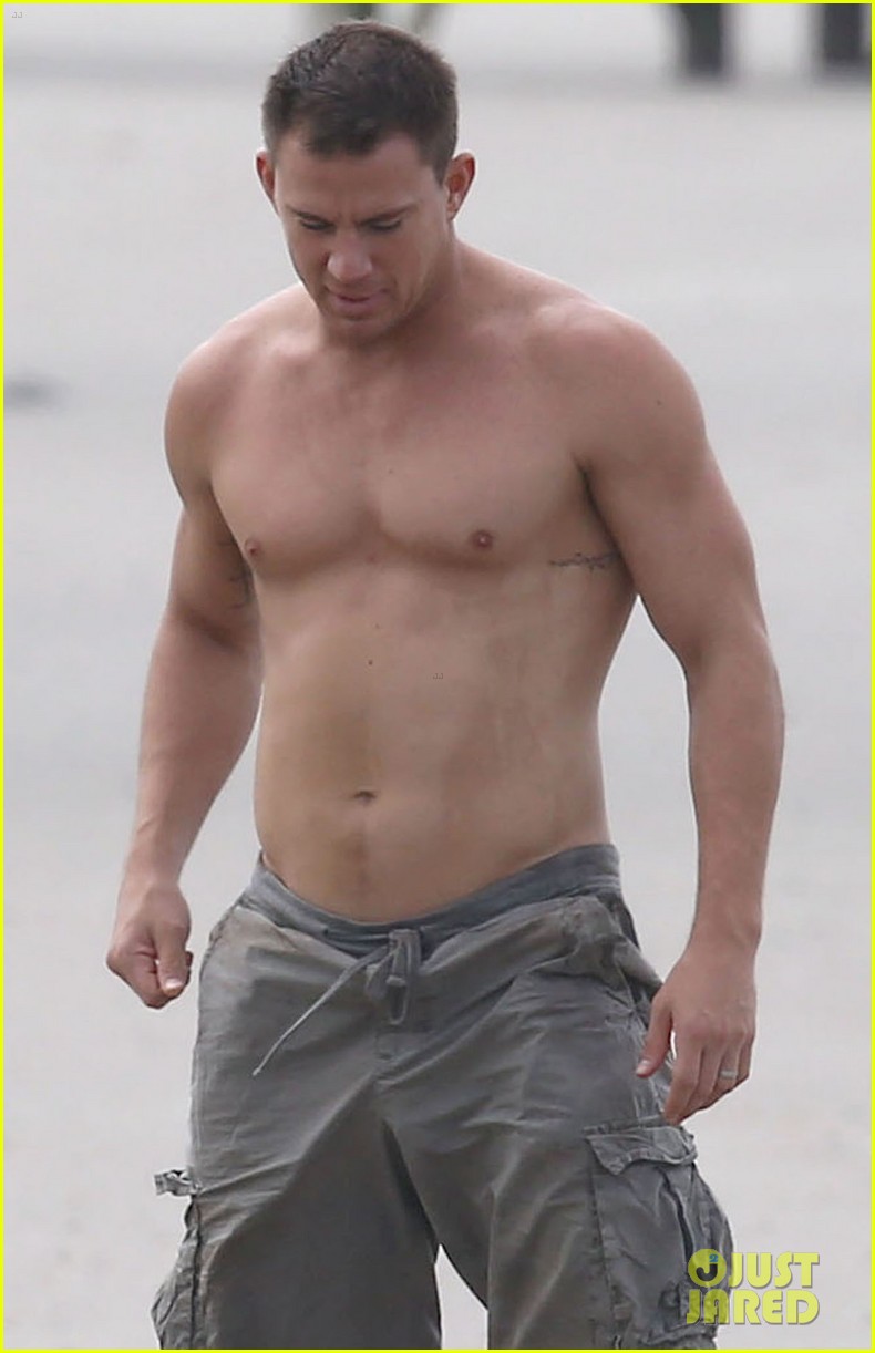 Channing Tatum Goes Shirtless, Shows Off His Perfect Body for a Family