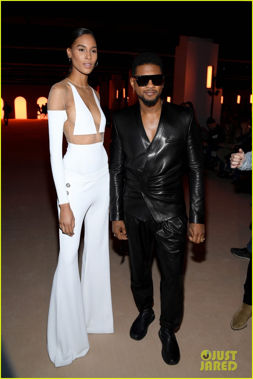 Photo shailene woodley usher janelle monae sit front row at balmains