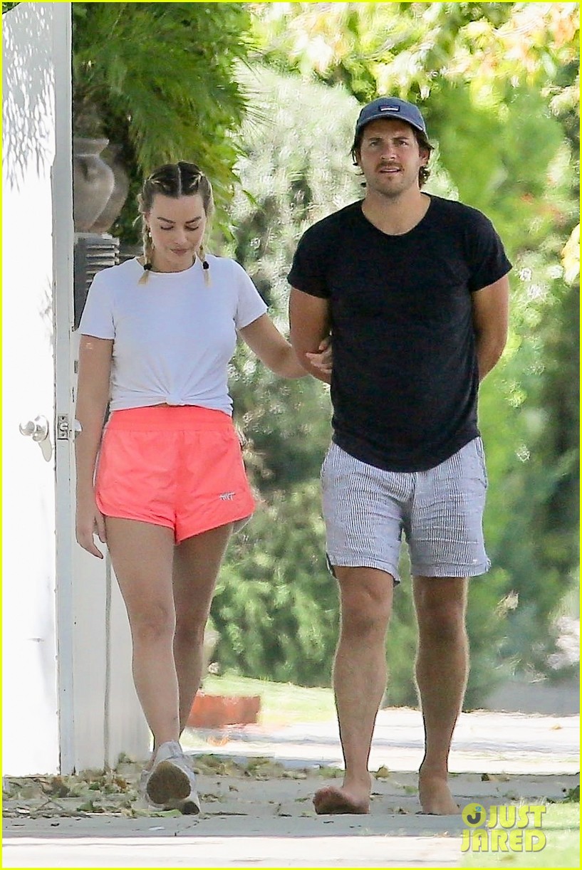 Margot Robbie & Husband Tom Ackerley Step Out for a Walk Amid