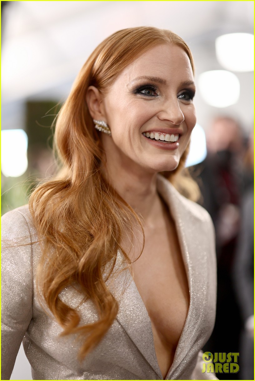 Jessica Chastain Is So Sleek & Chic in Her Pantsuit at SAG Awards 2022