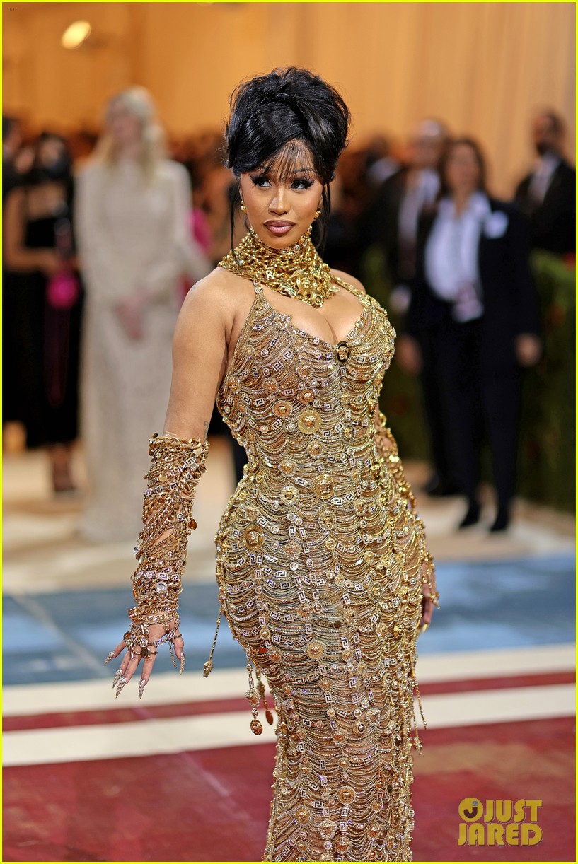 Cardi B Drips in Gold On Met Gala 2022 Red Carpet Photo 4752981