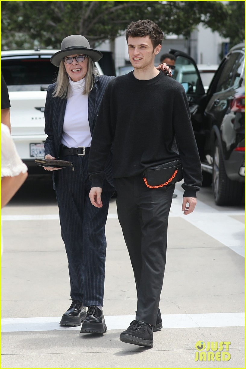 Diane Keaton Poses for Photo with Son Duke While Shopping in Beverly