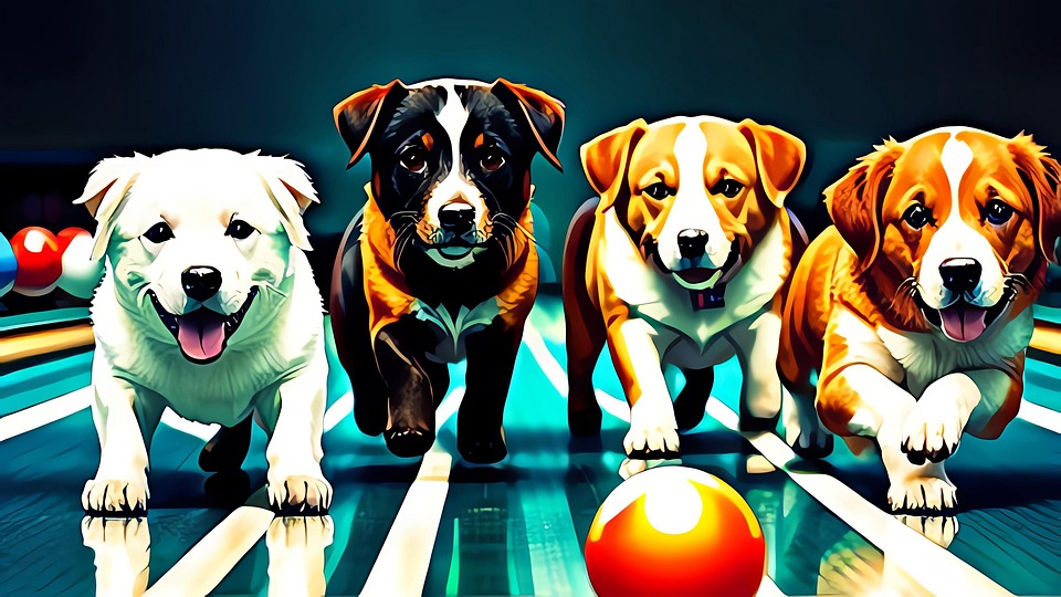 Download Dogs, Bowling, Game. RoyaltyFree Stock Illustration Image